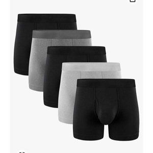 5May Mens XL Underwear Boxer Briefs Cotton 5 Pack